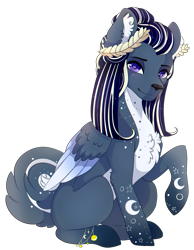 Size: 2275x2937 | Tagged: safe, artist:highrolleryt, imported from derpibooru, oc, oc only, pegasus, pony, chest fluff, laurel wreath, pegasus oc, raised hoof, simple background, tattoo, transparent background, wings