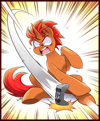 Size: 1500x1809 | Tagged: safe, artist:nekoshiei, imported from derpibooru, oc, oc only, oc:pixel grip, pony, unicorn, angry, chest fluff, controller, male, open mouth, rage, rage quit, screaming, solo, stallion