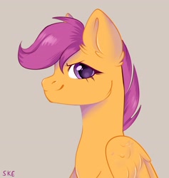 Size: 3300x3480 | Tagged: safe, artist:sonyak_e, imported from derpibooru, scootaloo, pegasus, pony, bust, portrait, solo