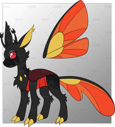 Size: 1148x1262 | Tagged: safe, artist:dreepymom, imported from derpibooru, oc, oc:cinder mosaic, changeling, female, orange changeling, solo