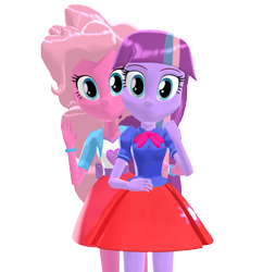 Size: 640x660 | Tagged: safe, artist:mmddashie, imported from derpibooru, pinkie pie, pinkie pie (g3), twilight sparkle, twilight twinkle, human, equestria girls, 3d, equestria girls-ified, g3, g3 to equestria girls, generation leap, simple background, transparent background