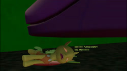 Size: 1478x828 | Tagged: safe, imported from derpibooru, rarity, changedling, changeling, human, equestria girls, 3d, boots, feet, high heel boots, legs, offscreen character, pictures of legs, shoes, solo focus, this will end in death, this will end in tears, this will end in tears and/or death