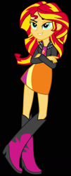 Size: 677x1684 | Tagged: safe, imported from derpibooru, sunset shimmer, human, equestria girls, black background, simple background, solo