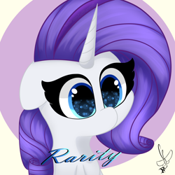 Size: 2000x2000 | Tagged: safe, artist:daftramms, imported from derpibooru, rarity, pony, unicorn, cute, female, g4, mare, simple background, solo