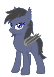 Size: 261x370 | Tagged: safe, artist:abzx, imported from derpibooru, oc, oc only, oc:零之调律, bat pony, pony, female, show accurate, simple background, solo, transparent background, unhappy