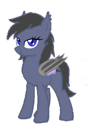 Size: 261x370 | Tagged: safe, artist:abzx, imported from derpibooru, oc, oc only, oc:零之调律, bat pony, pony, female, show accurate, simple background, solo, transparent background