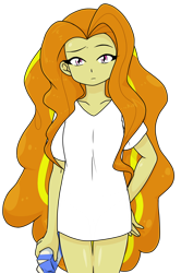 Size: 866x1305 | Tagged: safe, alternate version, artist:batipin, imported from derpibooru, adagio dazzle, human, equestria girls, clothes, eyes closed, female, long hair, looking at you, loose hair, milk, simple background, solo, transparent background