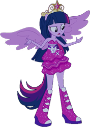 Size: 621x875 | Tagged: safe, artist:pascalmulokozi2, edit, edited screencap, imported from derpibooru, screencap, twilight sparkle, human, equestria girls, equestria girls (movie), background removed, bare shoulders, big crown thingy, element of magic, fall formal outfits, jewelry, ponied up, regalia, simple background, sleeveless, solo, strapless, transparent background, twilight sparkle (alicorn)