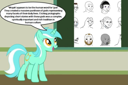 Size: 887x588 | Tagged: safe, imported from derpibooru, lyra heartstrings, pony, unicorn, exploitable meme, female, human studies101 with lyra, mare, meme, open mouth, show accurate, solo, speech bubble, talking, wojak