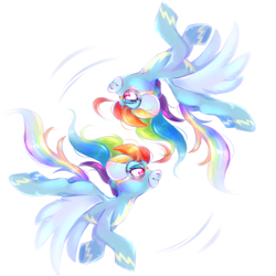 Size: 2150x2150 | Tagged: safe, artist:pozya1007, imported from derpibooru, rainbow dash, pegasus, pony, clothes, flying, simple background, solo, uniform, wonderbolts uniform