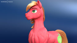 Size: 3840x2160 | Tagged: safe, artist:clopician, imported from derpibooru, big macintosh, earth pony, pony, 3d, 4k, freckles, high res, male, solo, stallion