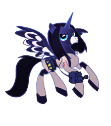 Size: 1640x1860 | Tagged: safe, artist:jowyb, imported from derpibooru, oc, oc only, alicorn, pony, 2012, alicorn oc, crossover, ghostbusters, horn, mealy mouth (coat marking), old art, simple background, solo, transparent background, wings