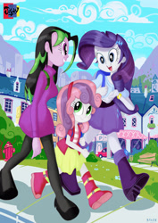 Size: 2480x3508 | Tagged: safe, artist:jowyb, imported from derpibooru, rarity, sweetie belle, oc, oc:zile, human, equestria girls, 2013, old art