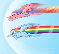 Size: 900x828 | Tagged: safe, imported from twibooru, firefly, rainbow dash, pegasus, pony, image, needs more jpeg, solo