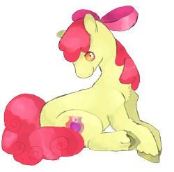 Size: 1016x1000 | Tagged: safe, artist:yfeyffis, apple bloom, earth pony, pony, female, filly, foal, simple background, solo, transparent background