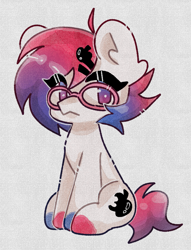 Size: 861x1125 | Tagged: safe, artist:figchamp, imported from derpibooru, oc, oc only, earth pony, pony, art trade, glasses, solo