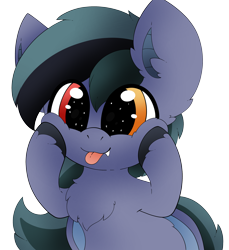 Size: 2742x3000 | Tagged: safe, artist:pegamutt, imported from derpibooru, oc, oc only, oc:scrimmy, bat pony, pony, :p, bat pony oc, bat wings, commission, cute, fangs, heterochromia, male, ocbetes, simple background, solo, stallion, tongue out, transparent background, wings, ych result