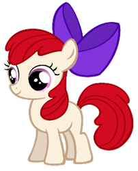 Size: 264x327 | Tagged: safe, artist:moongazeponies, artist:pika-robo, imported from derpibooru, apple bloom, twist, earth pony, pony, bow, female, filly, foal, hair bow, recolor, simple background, smiling, transparent background