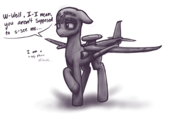 Size: 1019x697 | Tagged: artist needed, safe, imported from derpibooru, oc, oc only, original species, plane pony, plane, shy, spy