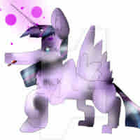 Size: 200x200 | Tagged: safe, artist:highrolleryt, imported from derpibooru, twilight sparkle, alicorn, pony, female, mare, raised hoof, simple background, solo, twilight sparkle (alicorn), white background