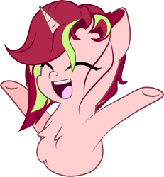 Size: 1989x2149 | Tagged: safe, artist:c.a.m.e.l.l.i.a, imported from derpibooru, oc, oc only, oc:camelli glory, pony, unicorn, female, happy, mare, simple background, solo, transparent background