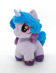 Size: 1140x1481 | Tagged: safe, artist:gingerale2016, imported from derpibooru, izzy moonbow, pony, unicorn, chibi, female, g5, irl, photo, plushie, solo