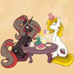 Size: 2048x2048 | Tagged: safe, artist:pfeffaroo, imported from derpibooru, oc, oc only, pony, unicorn, duo