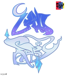 Size: 650x748 | Tagged: safe, artist:jowyb, imported from derpibooru, princess luna, rarity, 2015, graffiti, no pony, old art, simple background, white background