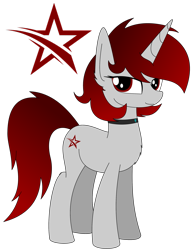 Size: 2055x2682 | Tagged: safe, artist:lonebigcity, imported from derpibooru, oc, oc only, oc:sofia svetlyy, pony, unicorn, collar, female, full body, gradient mane, gradient tail, high res, hooves, horn, lidded eyes, mare, simple background, smiling, solo, standing, tail, transparent background, unicorn oc