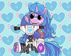 Size: 1861x1459 | Tagged: safe, artist:gloomradiancy, imported from derpibooru, izzy moonbow, pony, unicorn, apex legends, g5