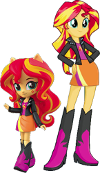 Size: 289x499 | Tagged: safe, artist:pascalmulokozi2, imported from derpibooru, sunset shimmer, human, equestria girls, background removed, doll, equestria girls minis, simple background, solo, toy, transparent background