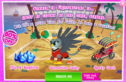 Size: 1025x670 | Tagged: safe, imported from derpibooru, gabby, griffon, advertisement, costs real money, female, gameloft, official, sale, solo