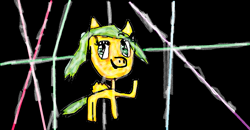 Size: 899x468 | Tagged: safe, artist:lunablu3berry, imported from derpibooru, oc, oc only, oc:jade, pegasus, pony, 1000 hours in ms paint, female, mare, smiling, solo, super filly adventure, wings