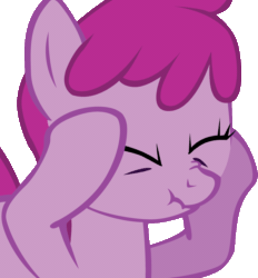 Size: 822x884 | Tagged: safe, artist:ocarina0ftimelord, imported from derpibooru, berry punch, berryshine, earth pony, pony, animated, barely animated, berry scrunch, eyes closed, gif, reaction image, scrunchy face, simple background, transparent background, vector, vibrating