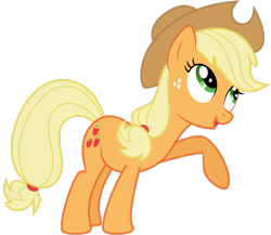 Size: 2626x2284 | Tagged: safe, artist:sakatagintoki117, imported from derpibooru, applejack, earth pony, pony, .svg available, applejack's hat, cowboy hat, female, hat, high res, mare, raised hoof, simple background, solo, transparent background, vector