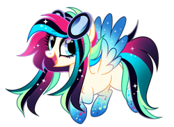 Size: 1637x1195 | Tagged: safe, artist:mint-light, artist:moonbatz, imported from derpibooru, oc, oc only, oc:star rave, pegasus, pony, base used, female, goggles, mare, rainbow power, simple background, solo, transparent background