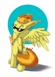 Size: 2480x3508 | Tagged: safe, artist:i love hurt, imported from derpibooru, spitfire, pegasus, pony, female, g4, nimbus, simple background, sketch, solo, white background