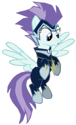 Size: 702x1156 | Tagged: safe, artist:benpictures1, idw, imported from derpibooru, zapp, pegasus, pony, power ponies (episode), confused, female, idw showified, inkscape, open mouth, power ponies, recolor, simple background, solo, transparent background, vector