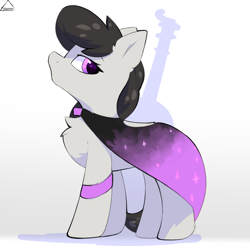 Size: 1200x1200 | Tagged: safe, artist:glazirka, imported from derpibooru, octavia melody, earth pony, pony, clothes, dress, female, mare, side view, simple background, solo, white background