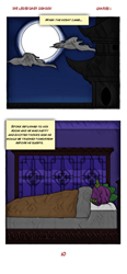 Size: 592x1280 | Tagged: safe, artist:spike-love, imported from derpibooru, spike, anthro, comic:the legendary dragon story, comic, decoration, full moon, happy, moon, moonlight, night, room, sky, sleeping, temple