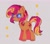 Size: 2241x1989 | Tagged: safe, artist:bug-roux, imported from derpibooru, sunset shimmer, pony, unicorn, equestria girls, female, horn, looking at you, mare, simple background, solo, stars, white background