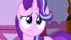Size: 1920x1080 | Tagged: safe, imported from derpibooru, screencap, starlight glimmer, pony, unicorn, fame and misfortune, season 7, 1080p, concerned, cute, female, frown, glimmerbetes, implied rarity, looking at you, mare, sad, sadface glimmer, sadlight glimmer, sadorable, solo