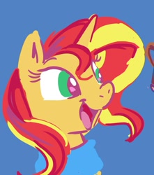 Size: 1219x1381 | Tagged: safe, artist:jowyb, imported from derpibooru, sunset shimmer, pony, unicorn, equestria girls, 2017, old art, open mouth, open smile, sketch, smiling