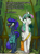 Size: 3100x4200 | Tagged: safe, artist:imadeus, princess celestia, princess luna, alicorn, pony, clothes, female, glasses, jungle, mare, open mouth, shirt, smiling, talking, walking