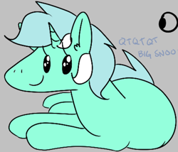 Size: 1280x1097 | Tagged: safe, artist:wafflecakes, lyra heartstrings, pony, unicorn, female, lying down, mare, simple background, smiling