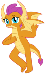 Size: 636x1055 | Tagged: safe, alternate version, artist:darlycatmake, edit, imported from derpibooru, vector edit, smolder, dragon, the last problem, cute, dragoness, drawing, female, focus, happy, looking at you, older, older smolder, simple background, smiling, smiling at you, smolderbetes, solo, transparent background, vector, waving