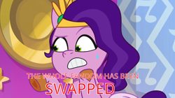 Size: 960x537 | Tagged: safe, edit, edited screencap, editor:wonderwolf51, imported from derpibooru, screencap, pipp petals, pegasus, pony, spoiler:g5, spoiler:my little pony: tell your tale, spoiler:tyts01e15, fandom, g5, making a foal of me, my little pony: tell your tale, solo, swap, sweat, what if
