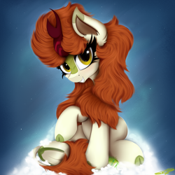 Size: 4000x4000 | Tagged: safe, artist:ser-p, imported from derpibooru, autumn blaze, kirin, absurd resolution, awwtumn blaze, cloven hooves, cute, female, happy, looking at you, smiling, smiling at you, solo, underhoof