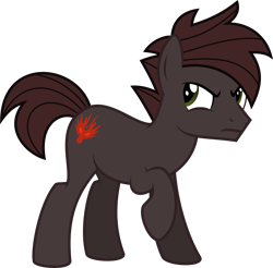 Size: 4073x4000 | Tagged: safe, artist:melisareb, imported from derpibooru, oc, oc only, oc:ryuga, earth pony, pony, absurd resolution, angry, male, raised hoof, simple background, solo, stallion, transparent background, vector