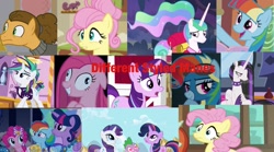 Size: 1989x1105 | Tagged: safe, edit, edited screencap, imported from derpibooru, screencap, cheese sandwich, fluttershy, pinkie pie, princess celestia, rainbow dash, rarity, spike, starlight glimmer, twilight sparkle, alicorn, earth pony, pony, unicorn, between dark and dawn, flutter brutter, it isn't the mane thing about you, make new friends but keep discord, party of one, the cutie pox, the last laugh, alternate hairstyle, book, celestia is not amused, clothes, collar, curly mane, cute, dress, dyed mane, female, gala dress, hair bun, heart, heart eyes, male, manebow sparkle, pinkamena diane pie, ponytail, punk, punklestia, rainbow fash, raripunk, spiked collar, twilight sparkle (alicorn), unamused, wingding eyes